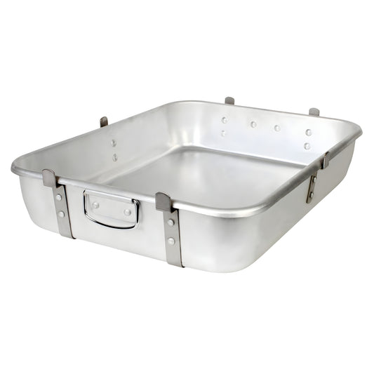 Heavy Duty Aluminum Roasting Pan with Optional Straps and Lugs