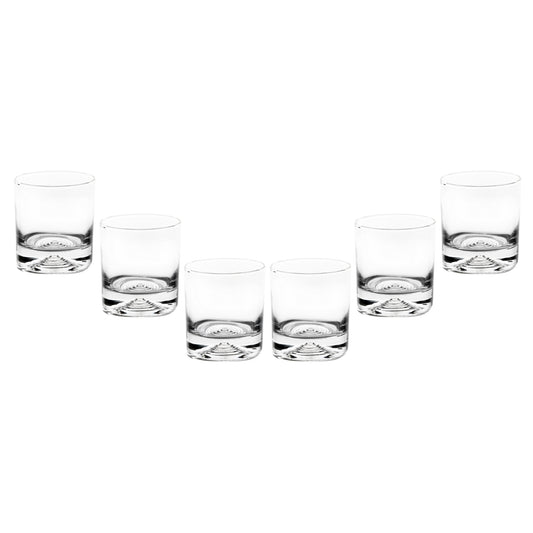 Crystal Clear Old Fashioned Glass - Lowball Glasses - 7 oz. Cute Style Drinkware for Whiskey, Bourbon, Vodka and Beverages - Ideal for Bar and Home
