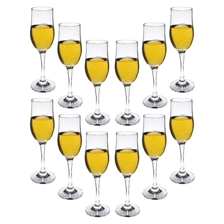Champagne Flutes – 7 Ounce Clear Stemmed Vintage Crystal Glassware – Perfect Drinking Glasses for Wine, Cocktails, Martini, Margarita, and Bar Set Essentials