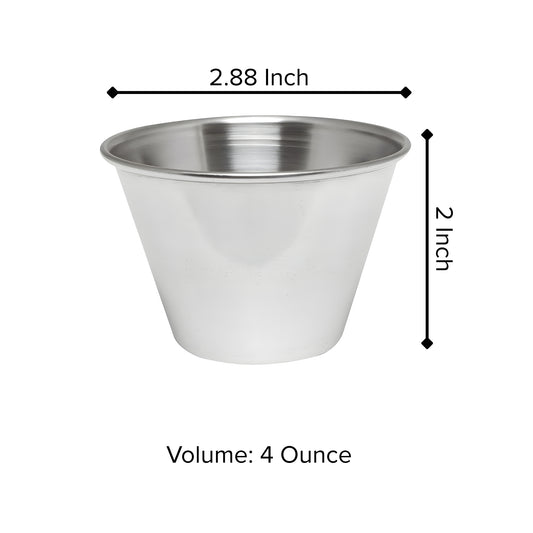 Stainless Steel Sauce Cup 4 Ounces