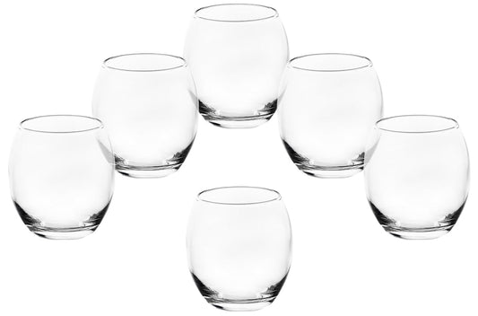 GIFTS PLAZA Elegant Drinking Glasses 12.5 Ounce - Crystal Clear Glassware for Wine, Water, Juice and Beverages - Stemless Glass for Home, Kitchen and Bar