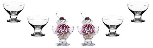 Elegant Ice Cream Glass Bowls - Small Dessert Cups - 8 ounce, Dessert Bowls for Sundae, Fruits, Salad, and Puddings - Perfect addition to your Kitchen Set Dishes , Parties, and Catering