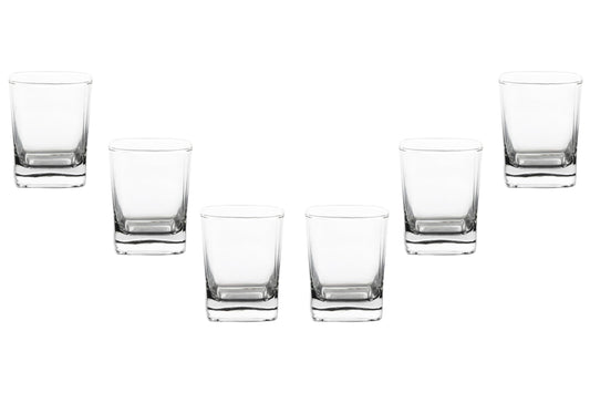 Rocks Glasses – 10 Ounce Modern Stemless Whiskey Drinking Glasses, Square Shot Glasses perfect for Cocktails, Bourbon, Margarita, or Beer – Versatile Glassware Set