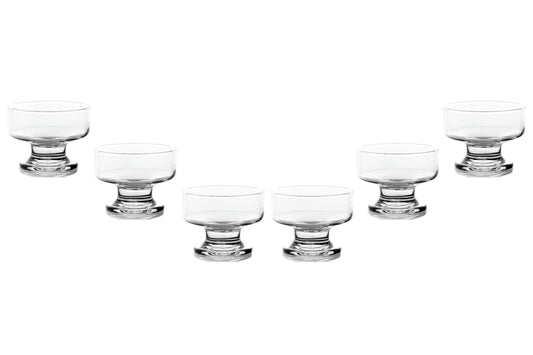Ice Cream Glass Bowls – 7 Ounce Perfect Dessert Glass Bowls for Snacks, Fruit, Ice Cream, Sundae and More – Elegant Dinnerware for Dining and Parties