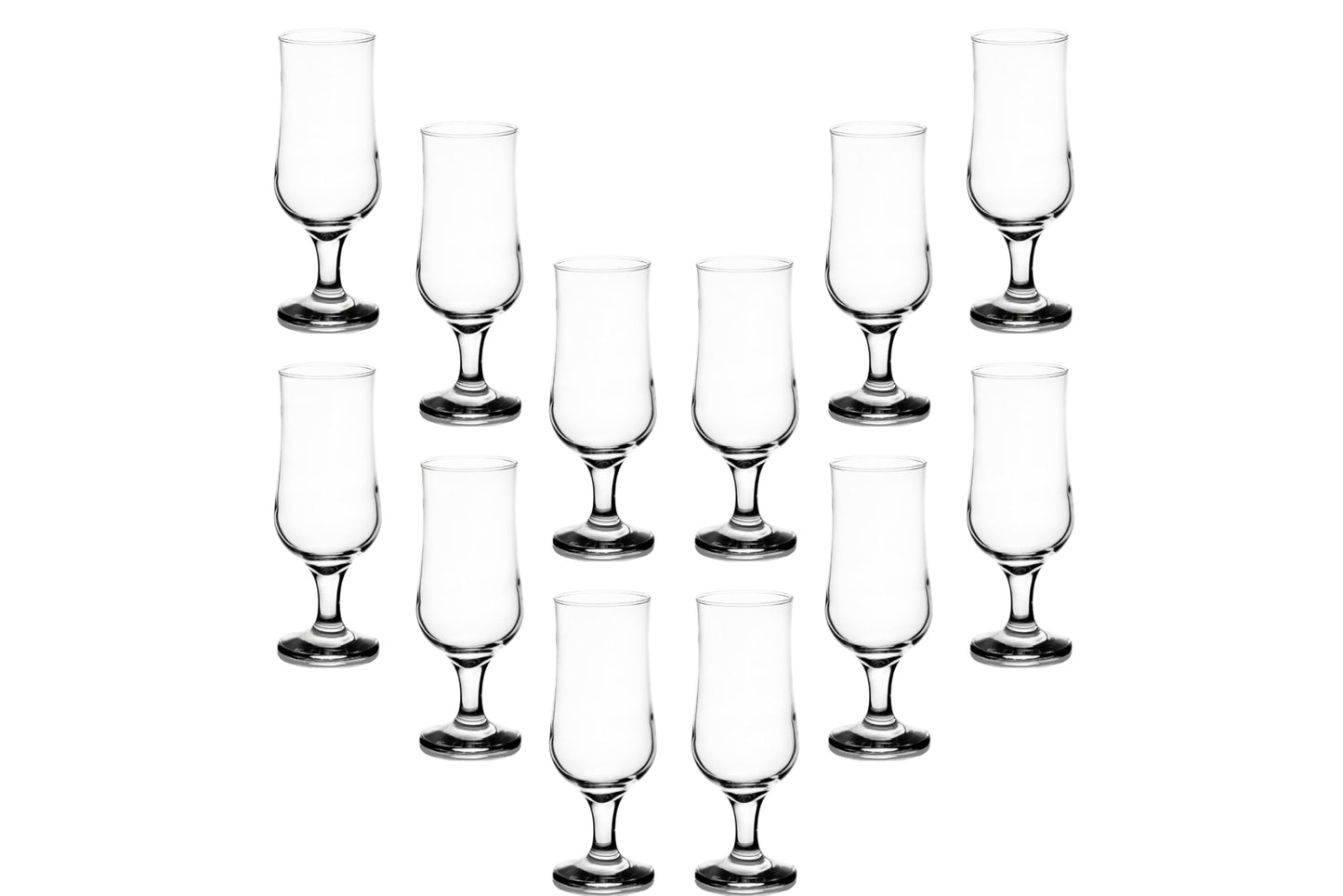 GIFTS PLAZA Champagne Flutes - 13 Ounce Clear Stemmed Vintage Crystal Glassware - Perfect Drinking Glasses for Wine, Cocktails, Martini, Margarita, and Bar Set Essentials
