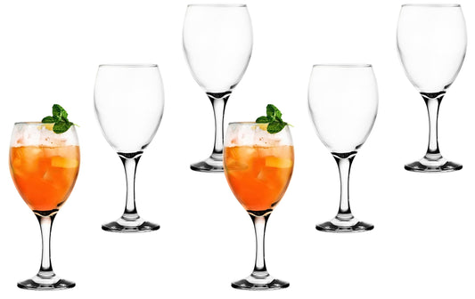 Goblet Glassware - 15.5 Ounce Long Stem Wine Glass - Crystal Clear Drinking Glasses for Red or White Wine, Cocktails and Mocktails - Suitable for Bar , Home and Special Events