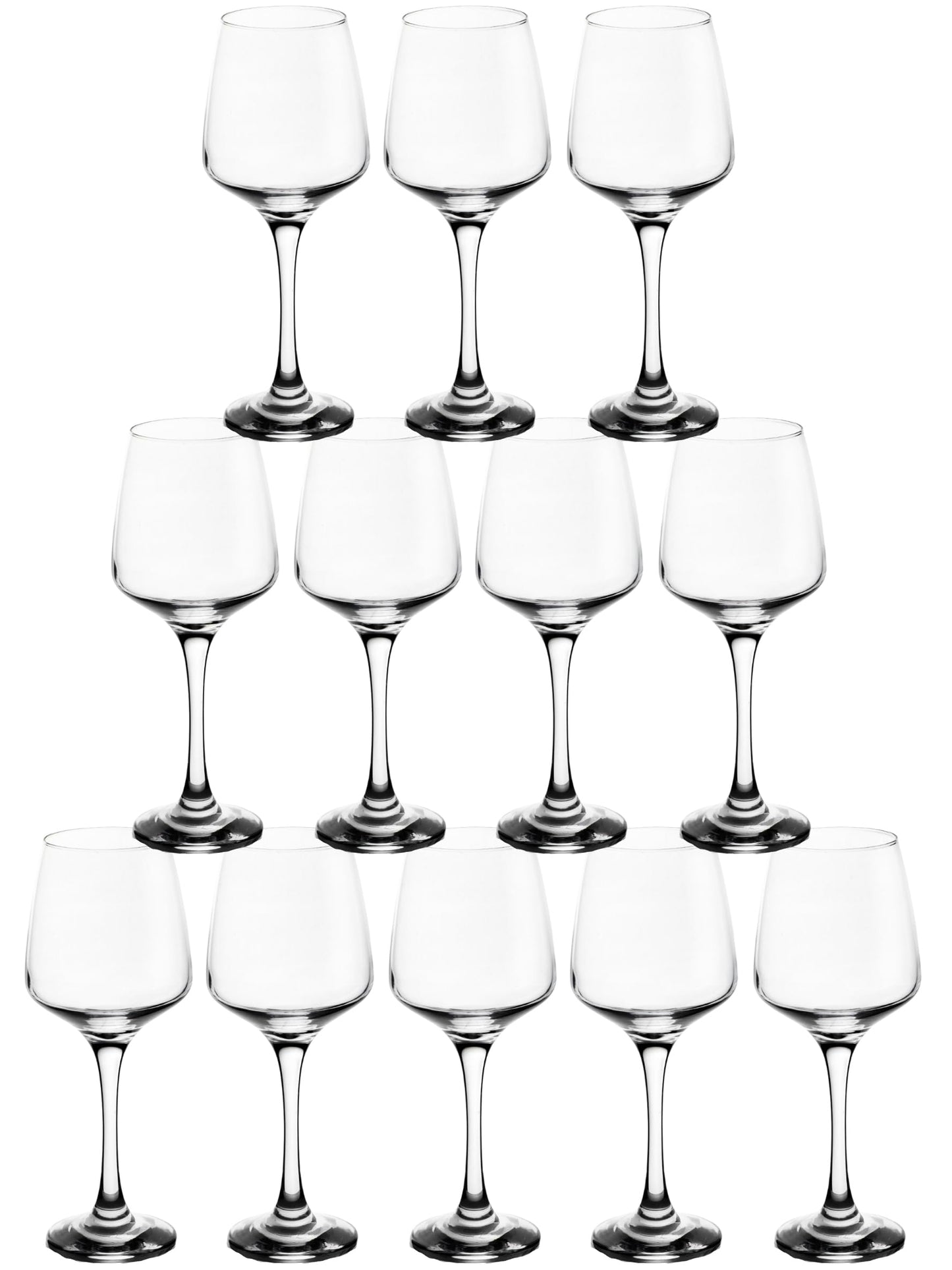 GIFTS PLAZA Elegant Wine Glasses 14 oz - Stemmed Crystal Clear Glassware for Sparkling Drinks, Juice, Mocktails, Cocktails and Beverages - For Home, Bar and Apartment
