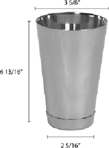 Stainless Steel Bar Shaker with Straight Lip, Malt Cup for Mixing Cocktail, Barware 30 OZ Set of 1, 2, 6, or 12 Pieces