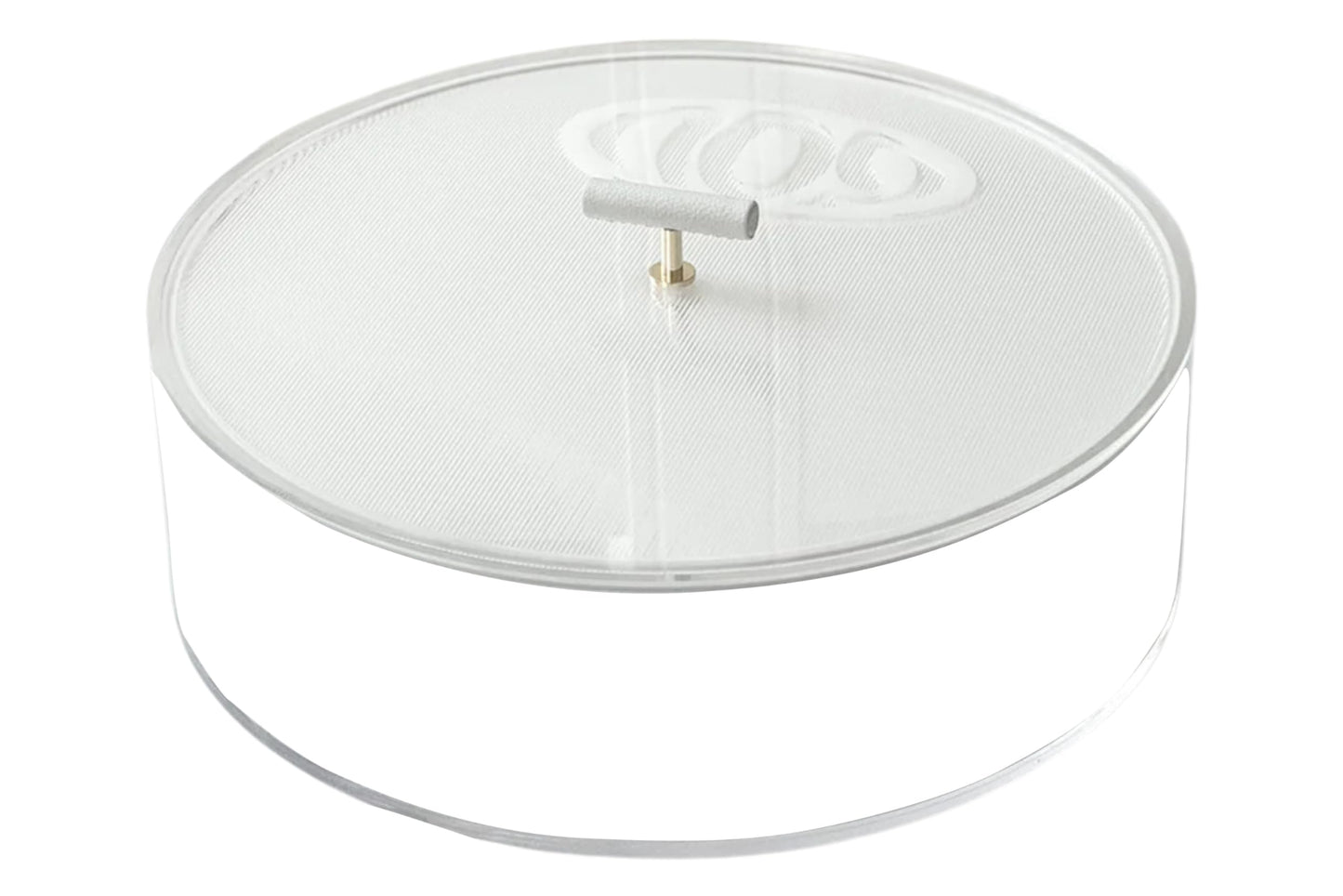 Lucite Corrugated Matzah Box with Leatherette Handle - Elegant Passover Table Centerpiece - Modern Kitchen and Dining Decor - Holds Matzo Crackers and Festival Accessories