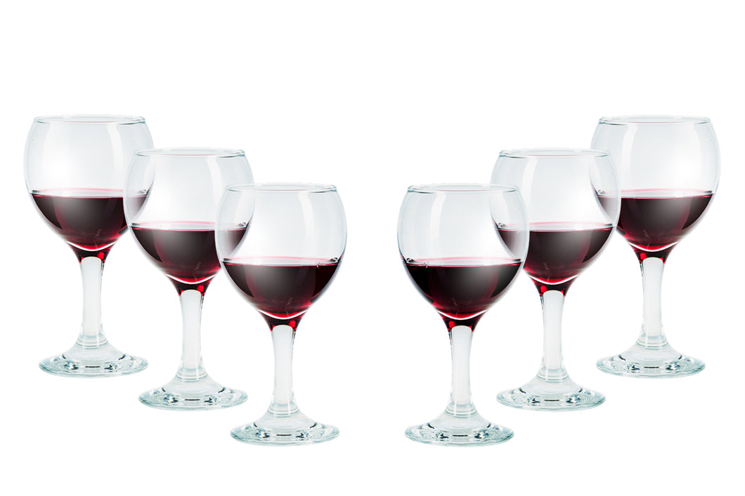 Misket Wine Glass Set of 6, Clear Wine Goblets