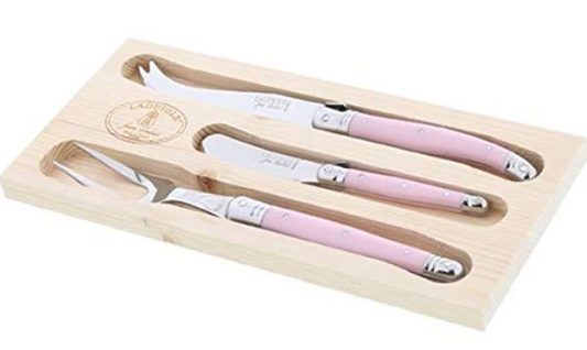 Laguiole Flatware French 3pc Cheese Set Vintage
