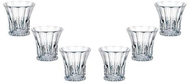 Set of 6 Bohemian Crystal 'Wellington' DOF Whiskey Liquor Glasses 10 Oz, Lead Free