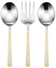 Royal Flatware 'Venezia' 75-Piece Premium Surgical Stainless Steel Silverware Flatware Set in a Wooden Case, Service for 12, 24K Gold-Plated 18/10