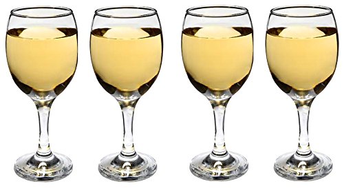 SET of 4pc Luminarc 'Romantic' 9oz Crystal-Clear Bordeaux Glasses, Wine Goblets