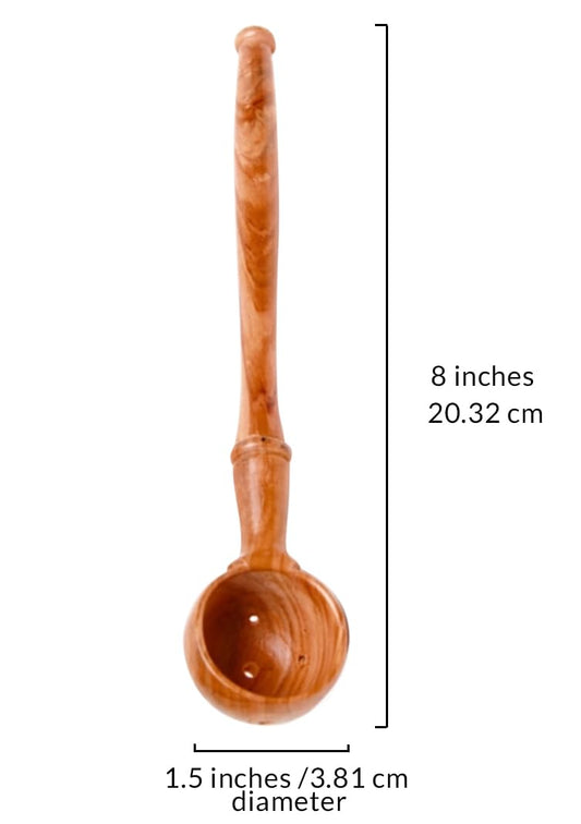 (D) Olive Wood Spoon, Vintage Hand Made Woden Cooking Utensils Set of 6 or 12