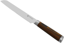 (D) Judaica Fine Edge Blade 8 Inch Bread Knife For Kitchen (Pakkawood Handle)