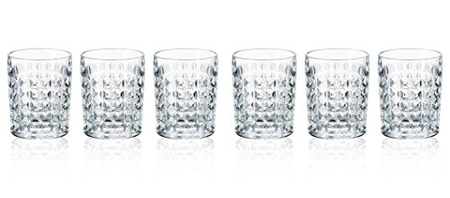 Old Fashioned "Diamond" 6-Pc Glasses Set for Whiskey/Scotch, Lead Free