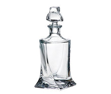 (D) Bohemian Crystal "Quadro" 7-pc Decanter Whisky Set, Lead Free