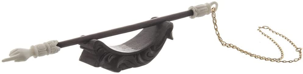 (D) Judaica Yad Wood Bone Sonokling Ebony Pointer for Torah 8.5''