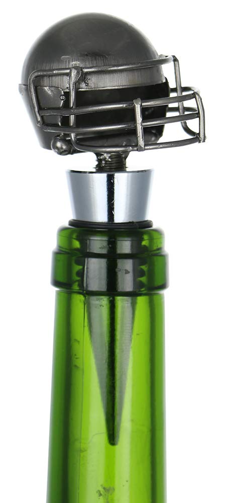 (D) Wine Bottle Stopper, Football Helmet, Bar Decoration, Football Player Gift