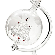 Ship Liquor Decanter 35 Oz Set with Glass Stand, 2 Globe Glasses and Bar Funnel