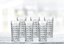 (D) Bohemian Crystal"Diamond" 7-pc Pitcher Water Set, Lead Free