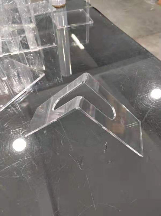 (D) Judaica Modern Lucite Napkin Holder Clear Minimalistic Stand