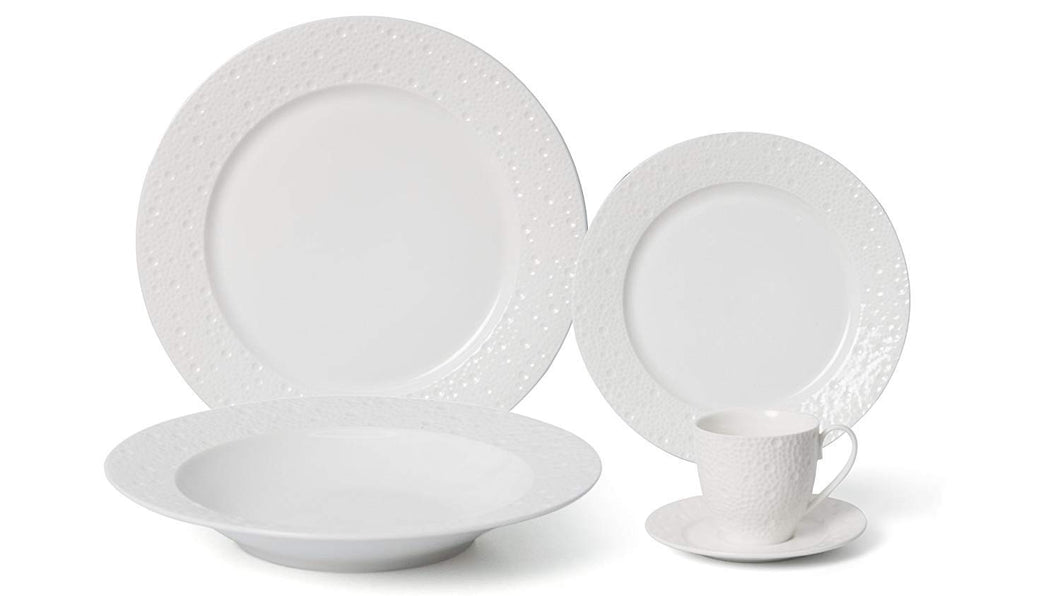 Royalty Porcelain 20-pc Dinner Set for 4, Premium Bone China (Orbit)