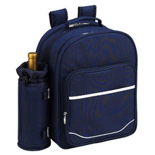 (D) 2 Person Picnic Backpack Bag, Full Equipment Set for Outdoor (Trellis Green)