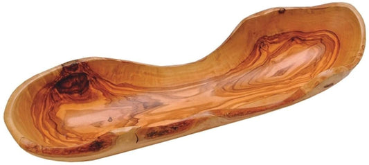 (D) Bread Basket Olive Wood Laguiole Berard Hand Made French, Vintage (2 PC)