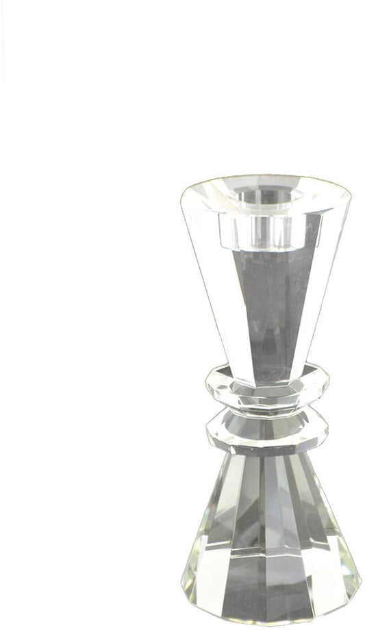 (D) Crystal Candle Holder for Candlesticks Table Centerpiece Decor (6.5'' in)