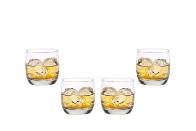 Marvelous Rocks Stemless Glasses Set 1 Oz, Modern Party Glassware Set of (4)