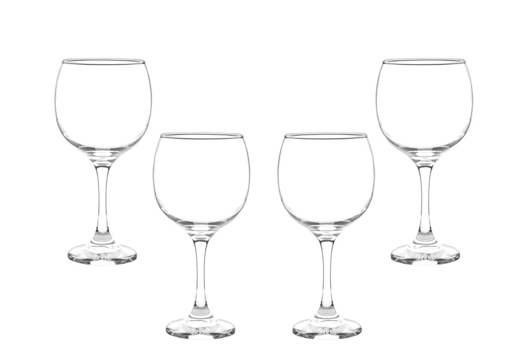 Premiere Grand Stemmed Wine Glasses Set 20 Oz, Modern Crystal Clear Goblets (4)