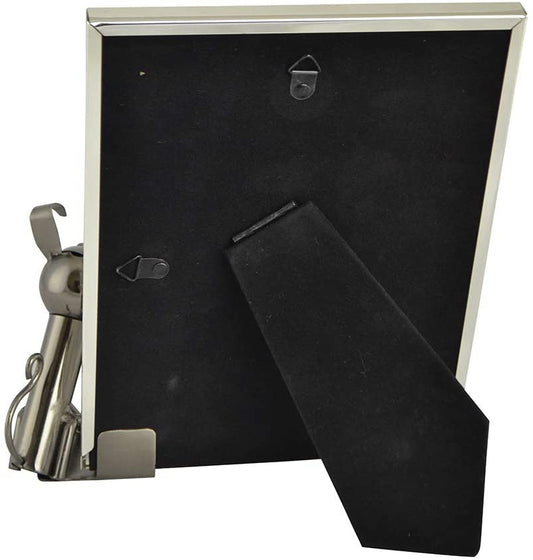 (D) Metal Silver Photo Frame Gift for Collogue (Gog)