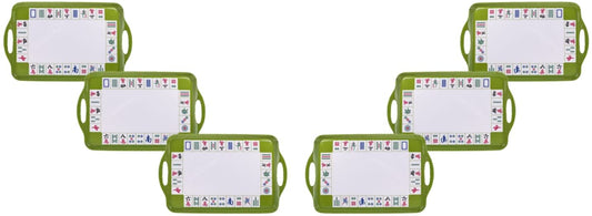 (D) Judaica Mah Jongg Melamine Serving Tray Green 18.5 x 141.5''