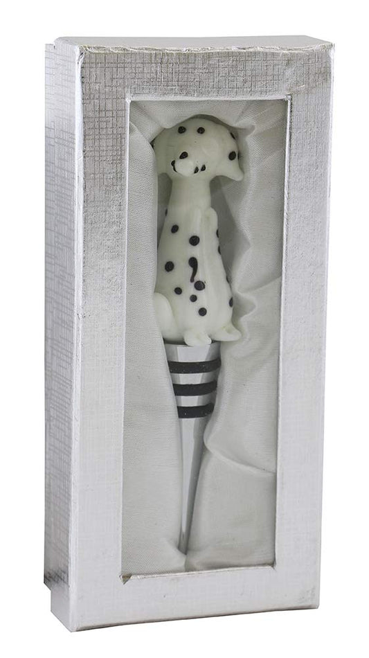 (D) Wine Bottle Stopper, Dalmatian, Bar Counter Decor, Gift for Dog Lovers