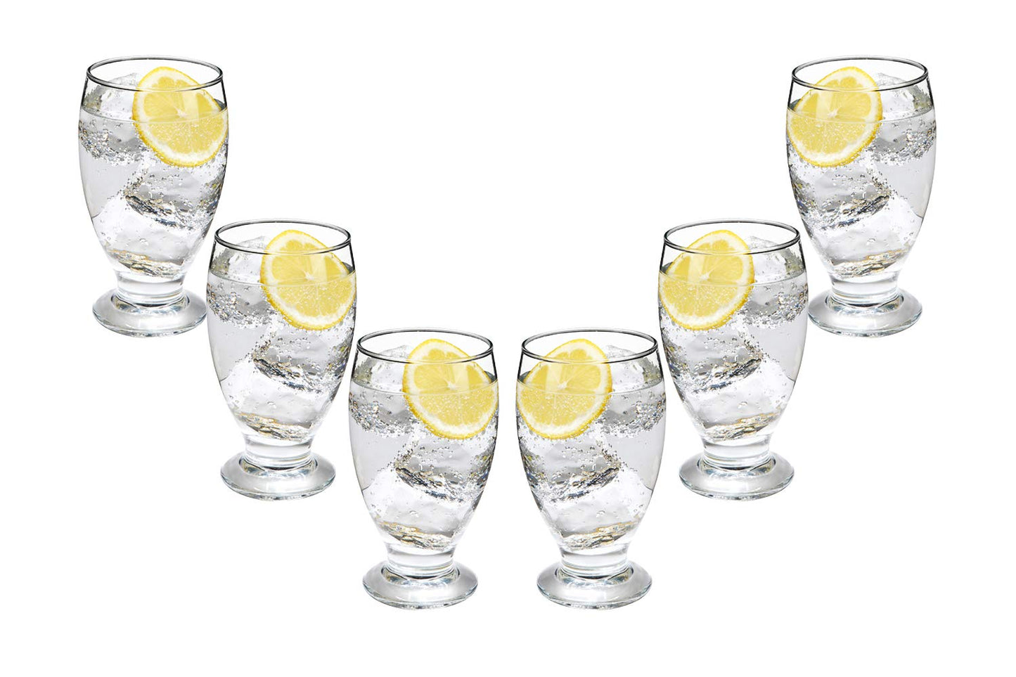 Lexington Multi-Purpose Glasses 11.75 Oz, Modern Water Goblets Set of (6)
