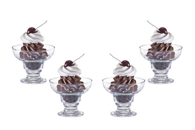 Margarita Ice Cream Glass Bowl, Dessert Dish or Cup 10 Oz, Set of (4)