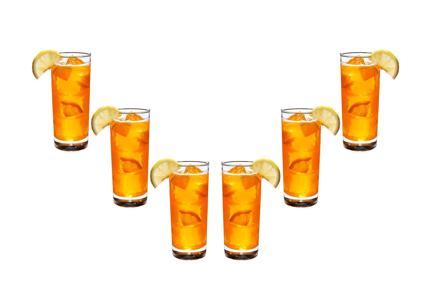 Lexington Beverage Rocks Juice Glasses 12 Oz, Modern Clear Glassware Set of (6)