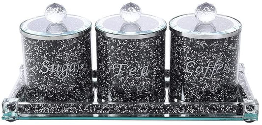 (D) Judaica Crystal Coffee and Tea Set with Stones