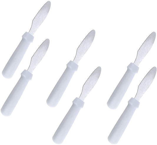Sandwich Hand Made Knife, with White Plastic Handle Butter Spreader