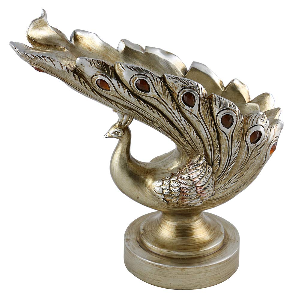 (D) Beautiful Peacock, Wine Bottle Holder, Bar Counter Decoration 12x13 Inches