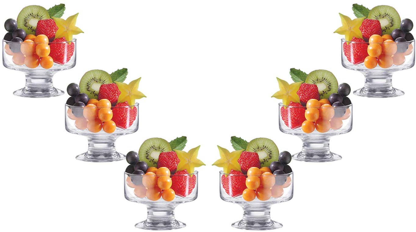 Lexington Ice Cream Glass Bowl, Dessert Dish 7.5 Oz, Set of (6)