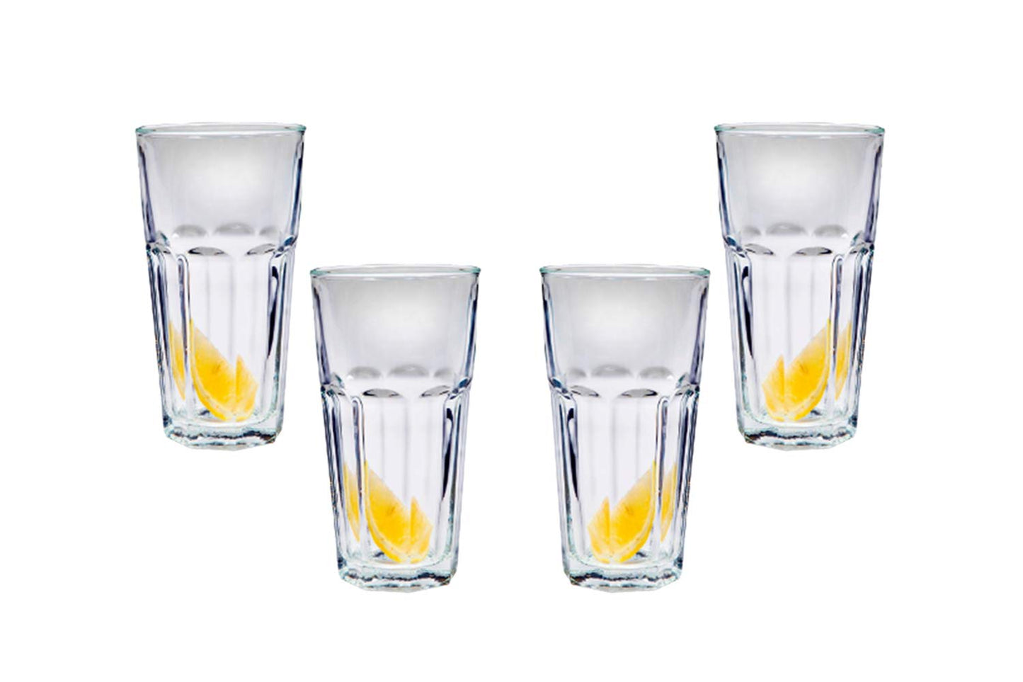 Lisboa Cooler, Stemless Cocktail Glasses 16 Oz, Party Glassware Set of (4)