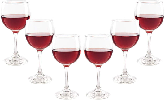 Premiere Stemmed Wine Glasses Set 10.5 Oz Modern Crystal Clear Goblets