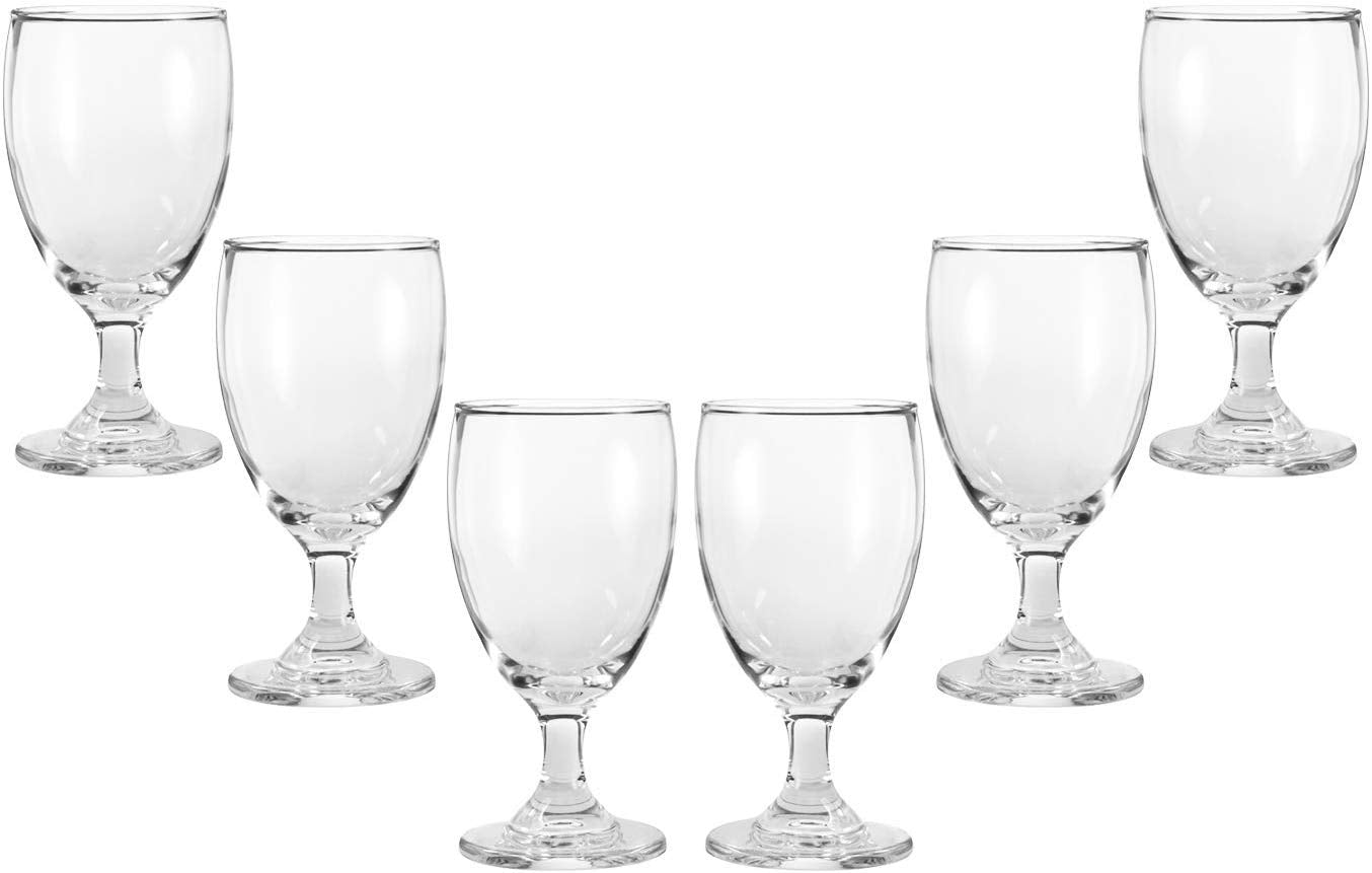 Provenza Water Glasses 10.5 Oz, Modern Cocktail Goblets Set of (6)