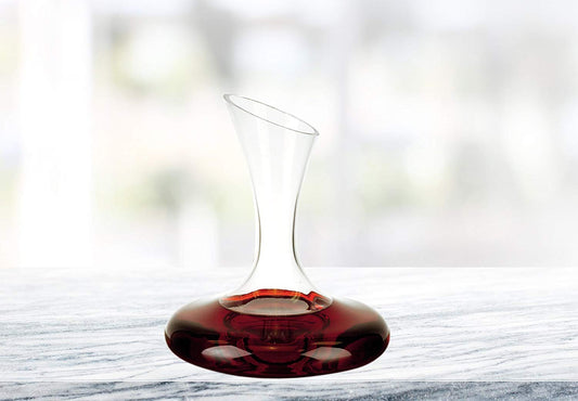 (D) 'Milano' Wine Decanter 32 Oz, Premium Quality Lead Free Crystal