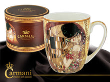 Carmani Painters Tea Cup or Mug, Famous by Gustav Klimt Porcelain (The Kiss)