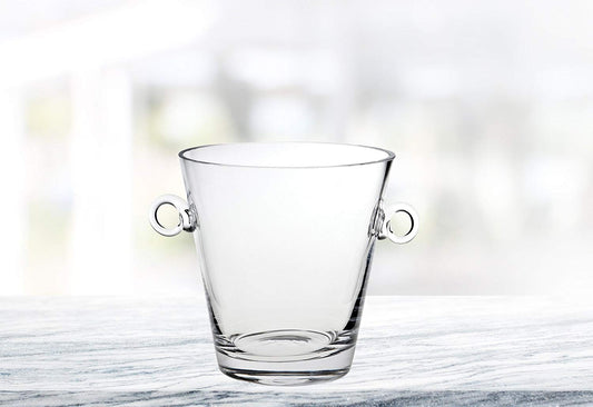 (D) Centerpiece 'Manhattan' Ice Bucket 8"H, Premium Quality Crystal Glass