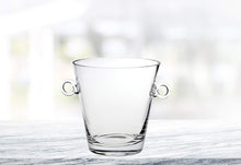 (D) Centerpiece 'Manhattan' Ice Bucket 8"H, Premium Quality Crystal Glass